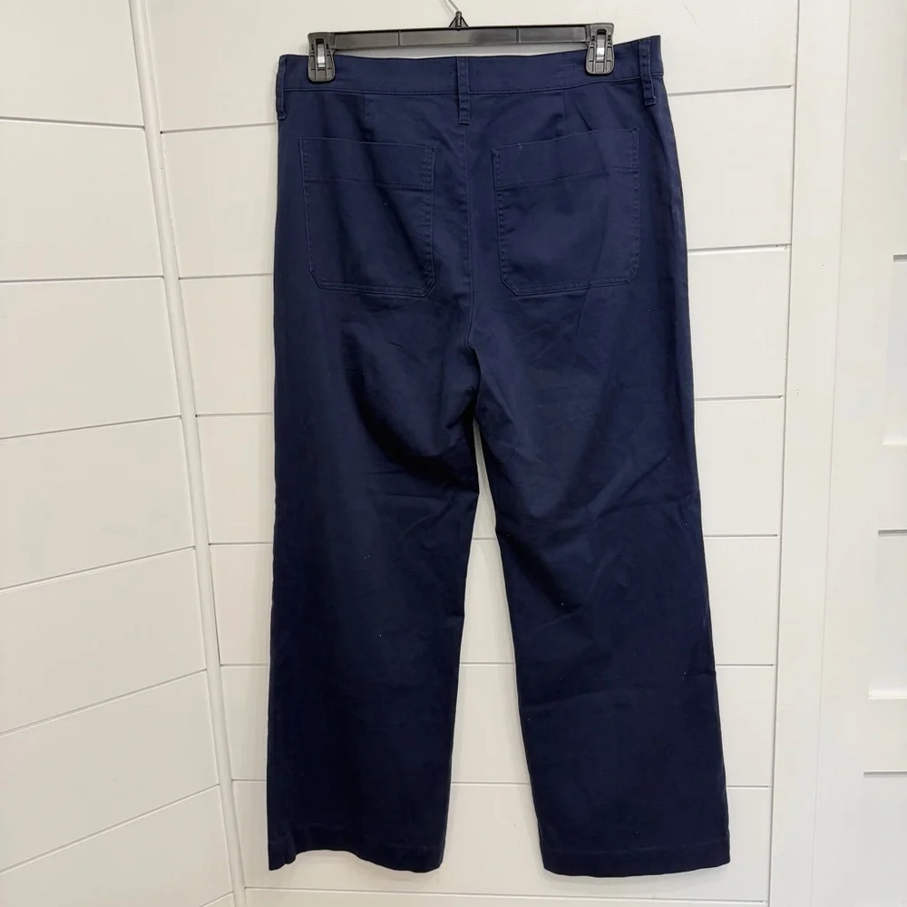 J. Crew Sailor slim wide-leg chino pant navy blue 23903